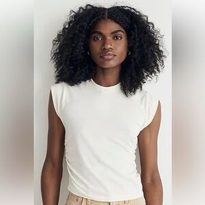 Madewell White Muscle Tee Tank Top